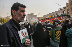 مراسم تشییع پیکرهای مطهر 100 شهید گمنام در تهران-4