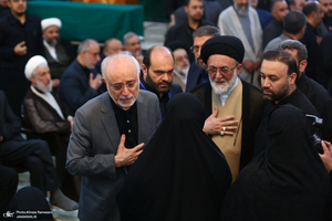 مراسم خاکسپاری شهید حسین امیرعبداللهیان در حرم حضرت عبدالعظیم حسنی (ع)