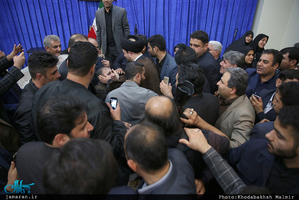دیدارجمعی از فعالان ستادهای انتخاباتی دکتر روحانی با سید حسن خمینی