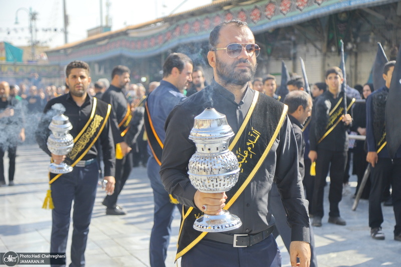 دسته عزاداری خادمین حرم مطهر حضرت معصومه (س) در سالروز شهادت امام رضا (ع)