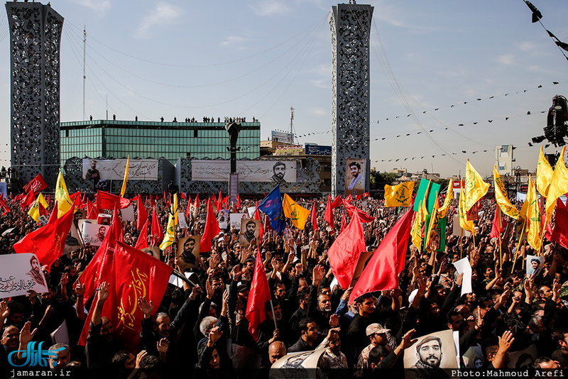 وداع باشکوه مردم تهران با شهید محسن حججی