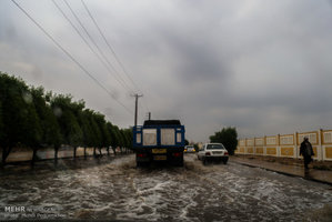 آبگرفتگی معابر شهر اهواز بعد از بارندگی