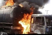 انفجار تانکر حمل بنزین در رفسنجان خسارت جانی نداشت