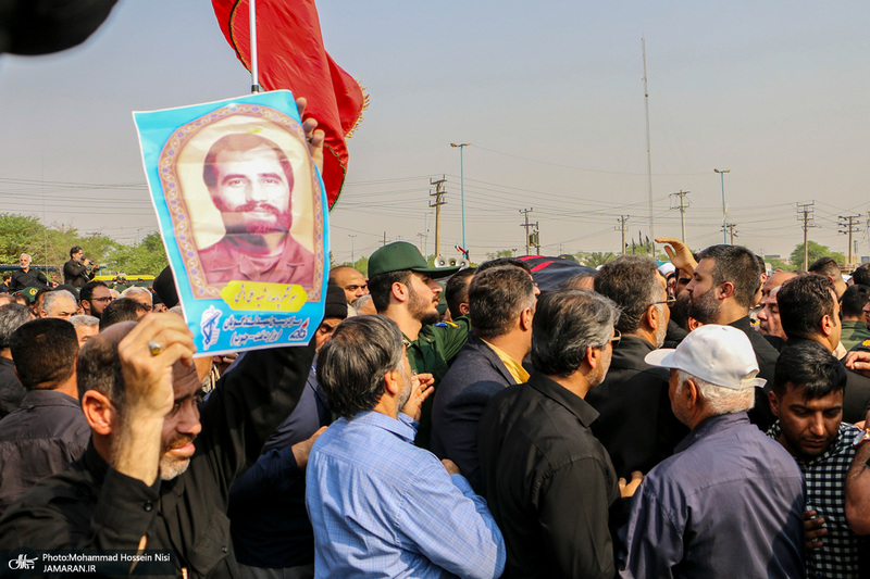 مراسم تشییع مادر شهید علی هاشمی در اهواز‎