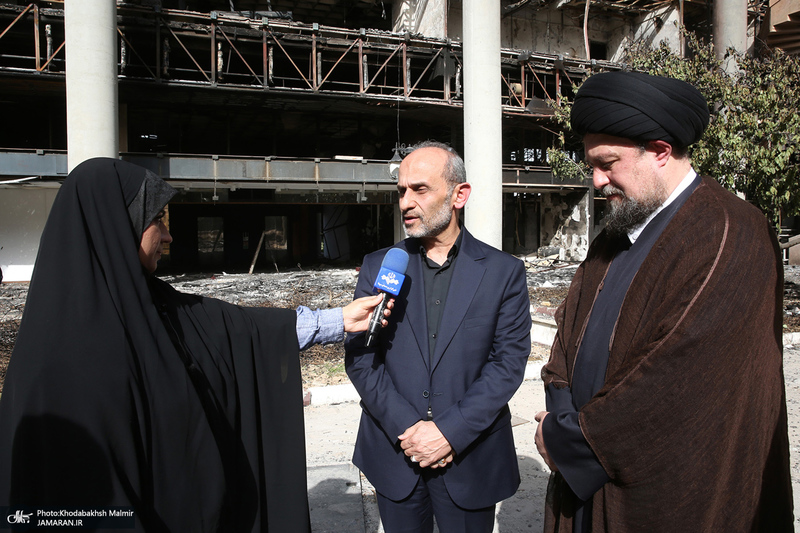 بازدید سید حسن خمینی از ساختمان شیشه ای صداوسیما