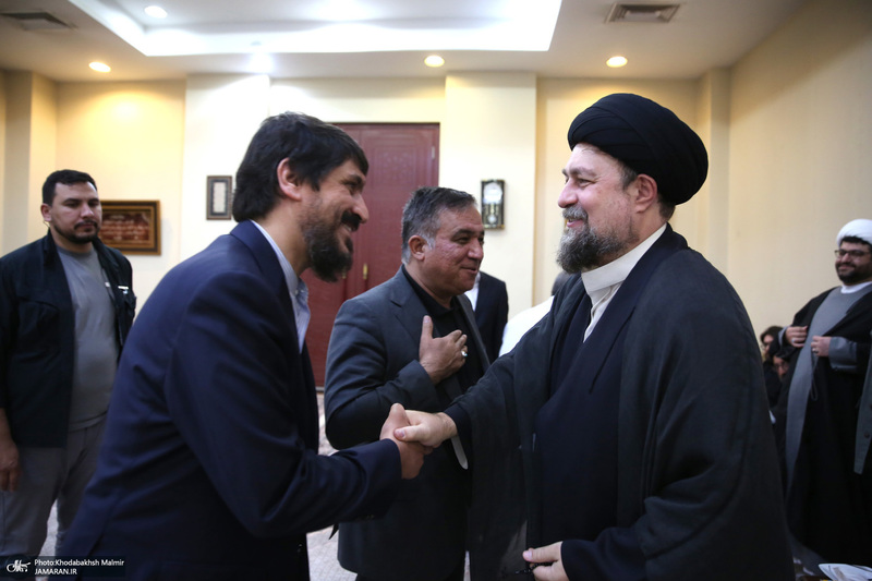 دیدار علی تاجر نیا سرپرست باشگاه استقلال با سید حسن خمینی