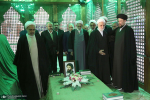 تجدید میثاق رئیس قوه قضائیه و مسئولان عالی قضایی با آرمان‌های حضرت امام خمینی (س)