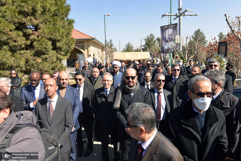 مراسم تشییع و خاکسپاری صلاح زواوی سفیر سابق فلسطین در تهران