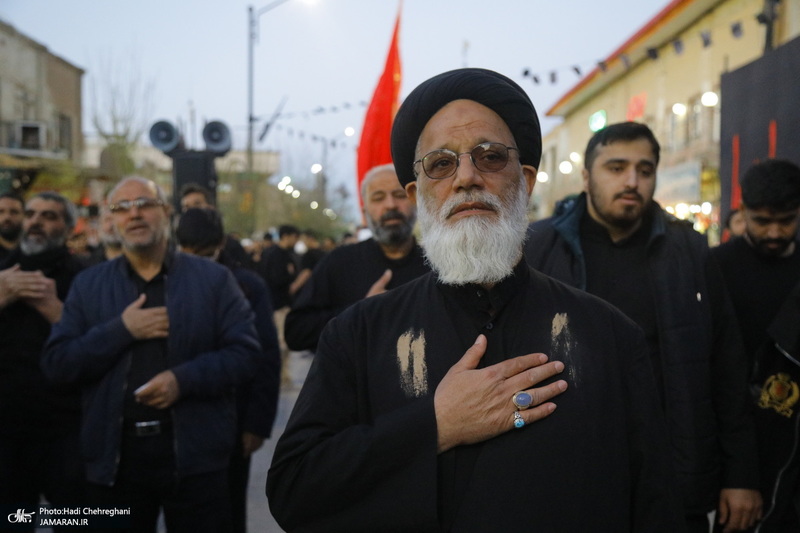 دسته عزاداری شهادت حضرت علی (ع) با حضور آیت‌الله العظمی وحید خراسانی