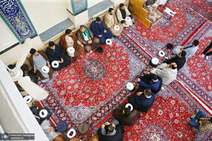 مراسم جشن عید غدیر و عمامه‌گذاری طلاب در بیت مراجع  تقلید و علما