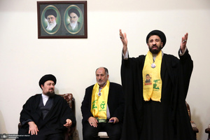 دیدار جمعی از خانواده  های شهدای لبنان با سیدحسن خمینی