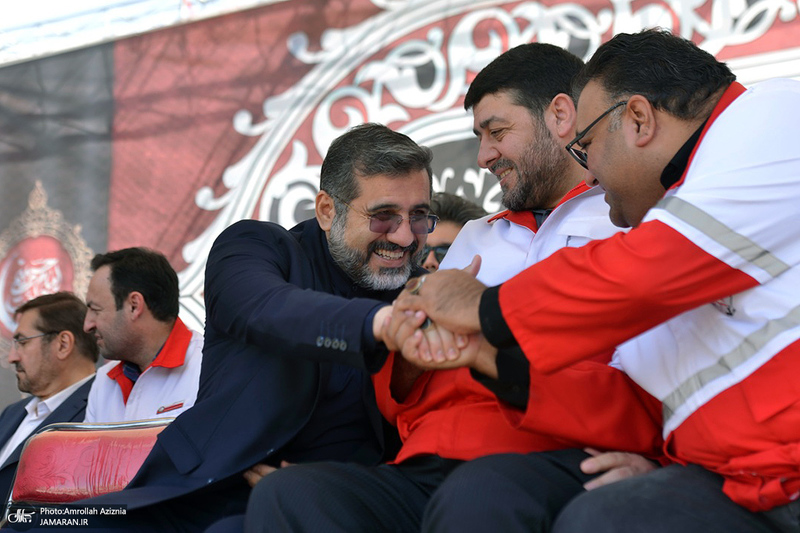 بدرقه 22 هزار امدادگر هلال احمر از جوار حرم امام خمینی (س)