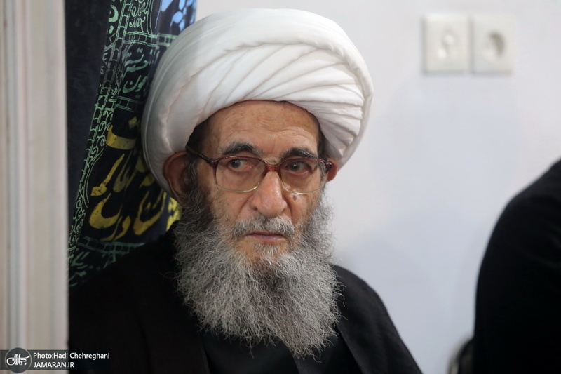 عزاداری شهادت حضرت فاطمه(س) در بیت آیت الله دوستی زنجانی با حضور سید حسن خمینی