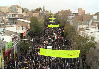 مشگین شهری ها در راهپیمایی 13 آبان شرکت کردند