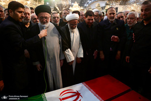 مراسم تشییع پیکر شهیدان سردار حسین سلامی و مسعود شانه ای