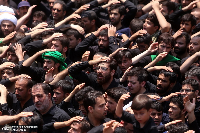 دسته عزای شهادت امام صادق(ع) با حضور آیت الله العظمی وحید خراسانی
