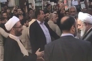 عکس/ روحانی پیش از ورود به محل دیدار با آیت الله العظمی سیستانی