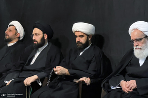 مراسم عزاداری دهه اول ماه صفر در بیت آیت الله شاه آبادی در قم‎