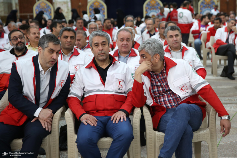 دیدار امدادگران هلال احمر با سید حسن خمینی