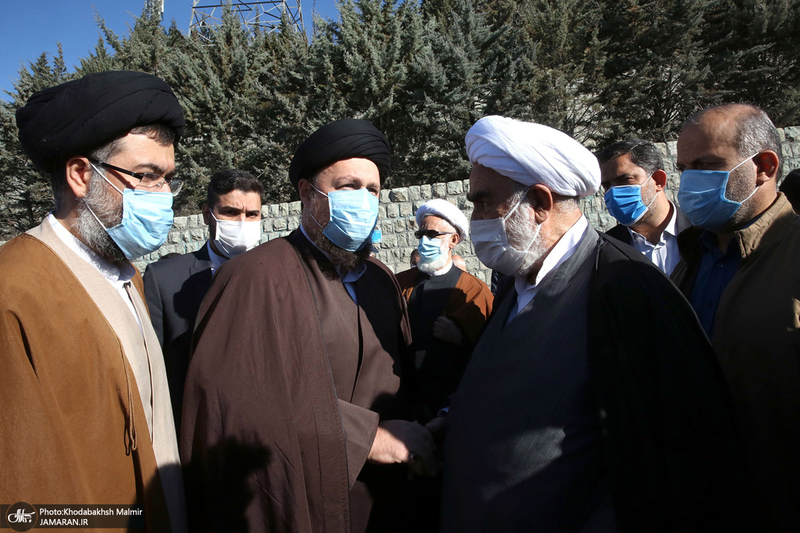 مراسم تشییع همسر آیت الله ری شهری با حضور سید حسن خمینی