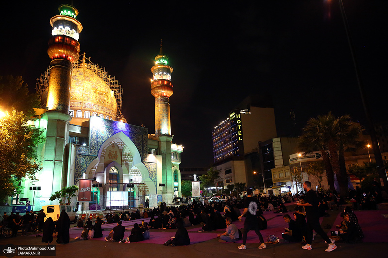 مراسم احیای شب بیست و یکم ماه رمضان در میدان فلسطین