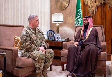 دیدار رییس ستاد مشترک ارتش آمریکا و بن سلمان