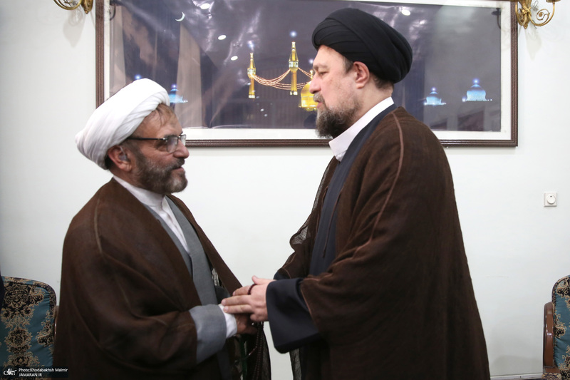 دیدار مدیر و معاونین روزنامه اطلاعات با سید حسن خمینی