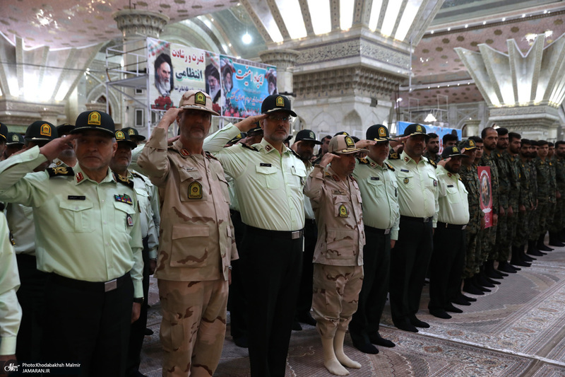 مراسم تجدید میثاق فرماندهان و کادر فراجا با آرمان‌های امام راحل