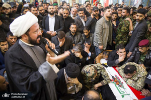 تشییع باشکوه شهیدان سردار قاسم سلیمانی و ابومهدی المهندس در کربلا و نجف