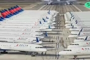 تصاویر هوایی از هواپیماهای پارک شده در فرودگاهها