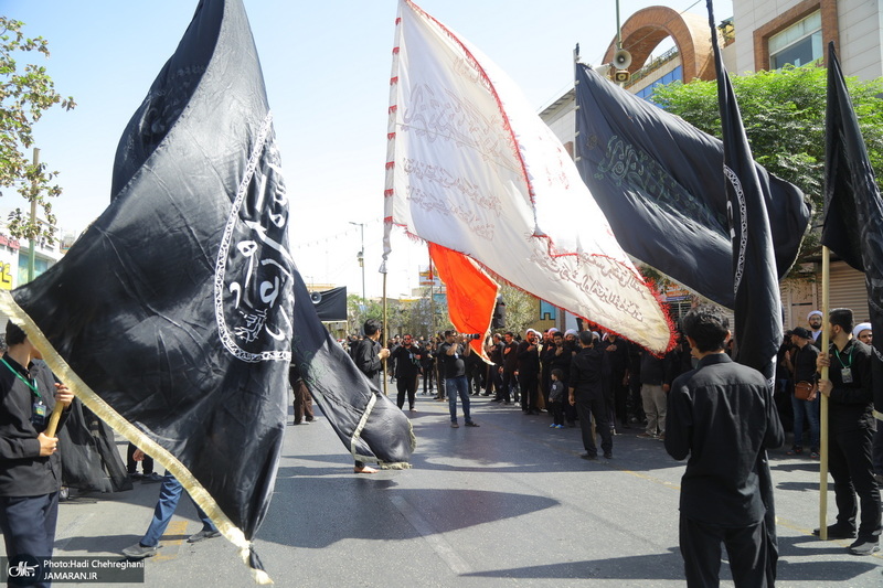 دسته عزاداری شهادت امام عسکری (ع) با حضور آیت‌الله العظمی وحید خراسانی