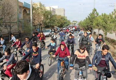 همایش دوچرخه‌سواری همگانی در خلخال برگزار شد