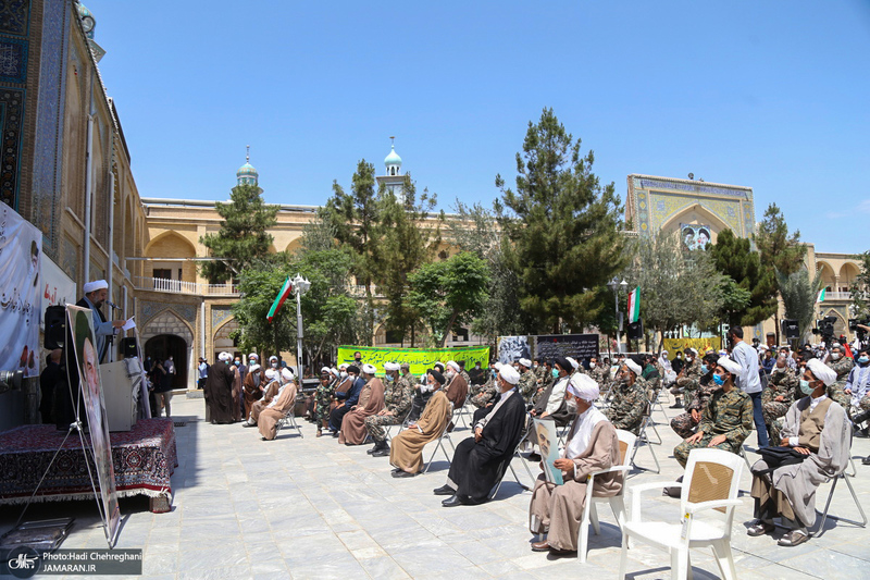 تجمع طلاب و اساتید حوزه علمیه قم در حمایت از مردم فلسطین و محکومیت حادثه تروریستی افغانستان‎