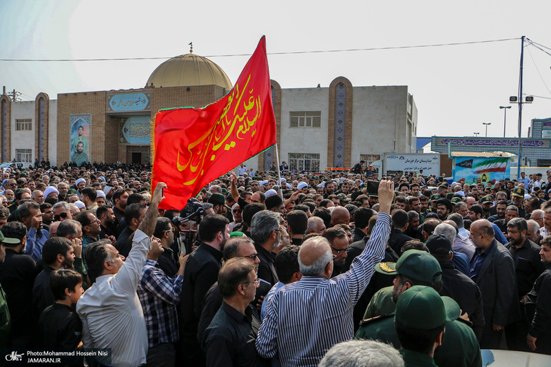 مراسم تشییع مادر شهید علی هاشمی در اهواز‎