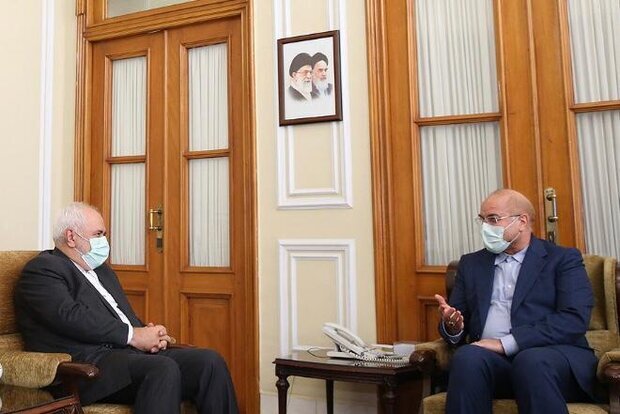دیدار ظریف و قالیباف 