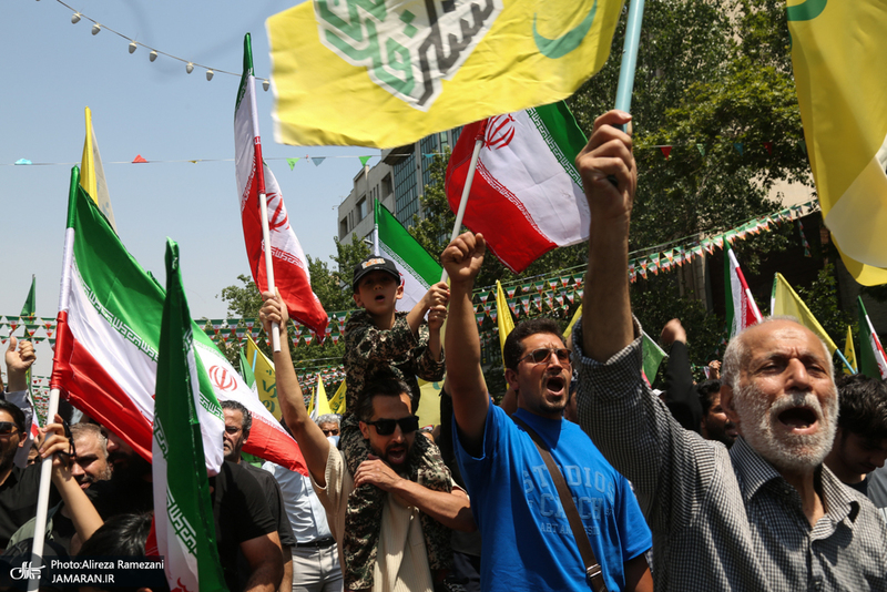 مراسم راهپیمایی اعتراضی به وقایع اخیر شهادت فرمانده هان و دانشمندان هسته ای