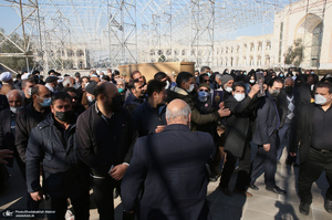 مراسم تشییع و خاکسپاری مرحوم حاج عیسی جعفری در حرم امام خمینی(س)