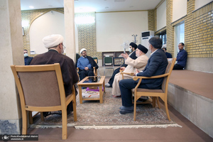 دیدار سرپرست موسسه تنظیم و نشر آثار امام خمینی(ره) با نماینده آیت الله العظمی سیستانی در قم / شهرستانی