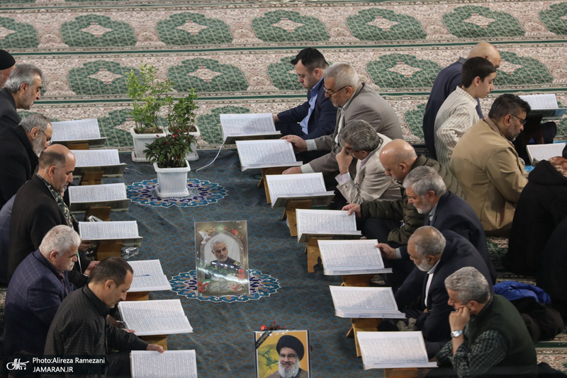 مراسم جزخوانی قرآن کریم در حرم مطهر حضرت عبدالعظیم حسنی(ع)