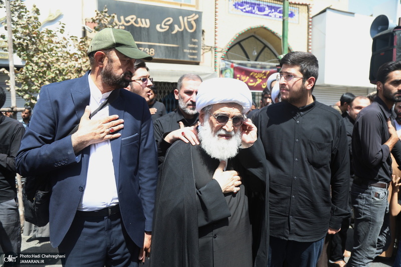 دسته عزاداری شهادت امام عسکری (ع) با حضور آیت‌الله العظمی وحید خراسانی