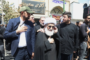 دسته عزاداری شهادت امام عسکری (ع) با حضور آیت‌الله العظمی وحید خراسانی