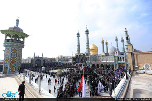 دسته عزاداری خادمان حرم حضرت معصومه ( س) در روز شهادت امام رضا (ع)