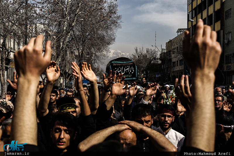 مراسم تشییع و خاکسپاری پیکر مطهر شهید گمنام در حوزه علمیه معیر 