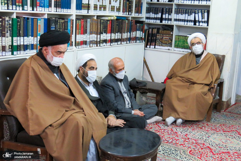 مراسم عزاداری و سوگواری ایام فاطمیه در دفتر آیت الله العظمی صانعی (ره)