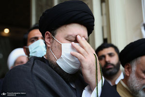 خاکسپاری پیکر حجت الاسلام و المسلمین سید محمود دعایی در حرم امام خمینی (س)