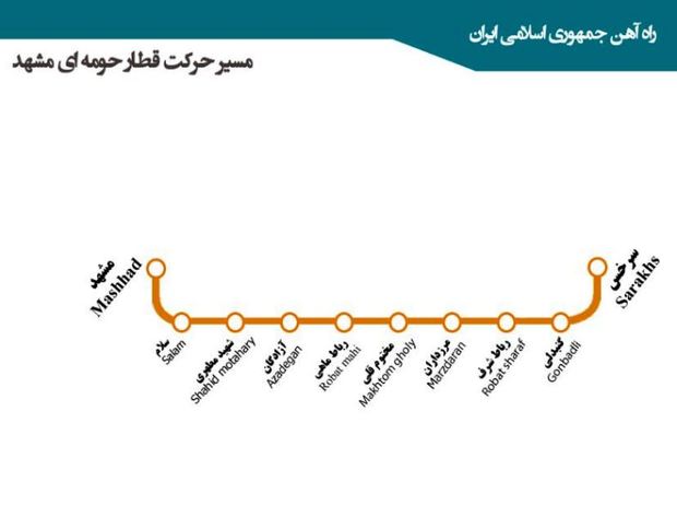 سفرهای ریلی درون استانی خراسان رضوی افزایش یافت