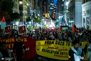 تظاهرات مردم نیویورک در دفاع از مردم فلسطین