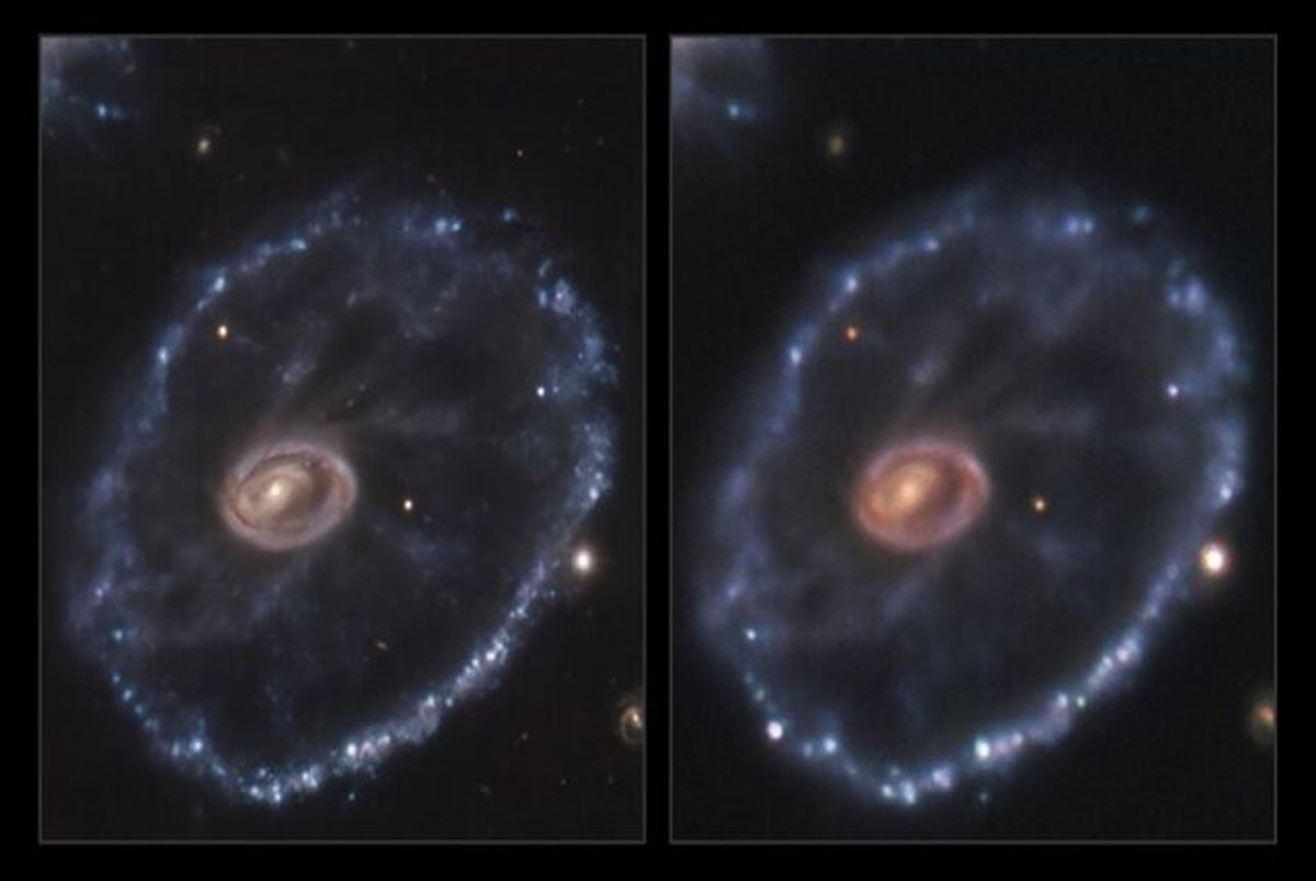 کشف ابرنواختری جدید در کهکشان عجیب "چرخ‌گاری" 
