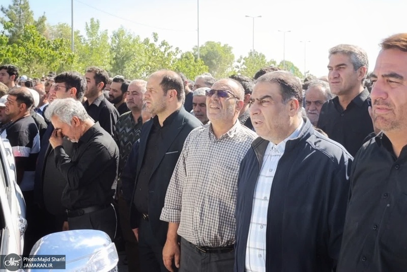 تشییع پیکر مطهر هشت شهید جنایات رژیم صهیونیستی در خمین