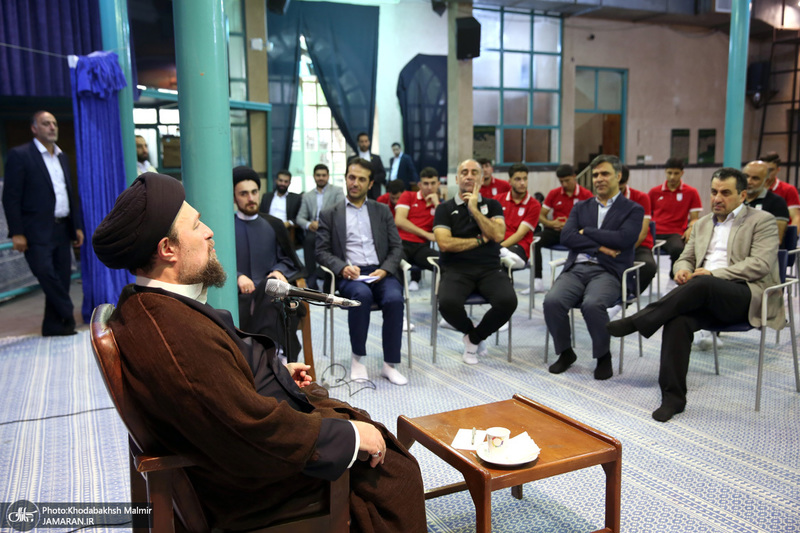 دیدار اعضای تیم ملی فوتبال نوجوانان ایران با سید حسن خمینی